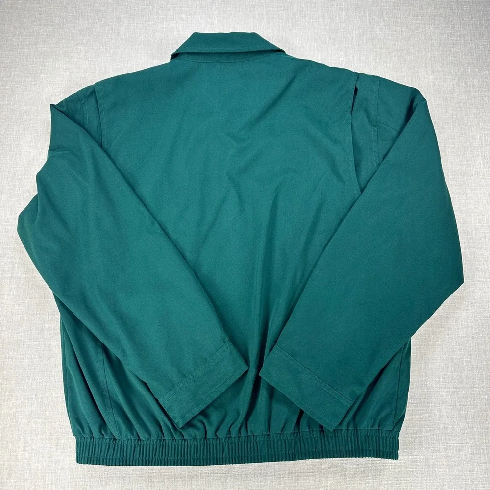 Polo Ralph Lauren Bi-Swing Harrington Jacket Mens M Green Red Pony Zip Up Lined